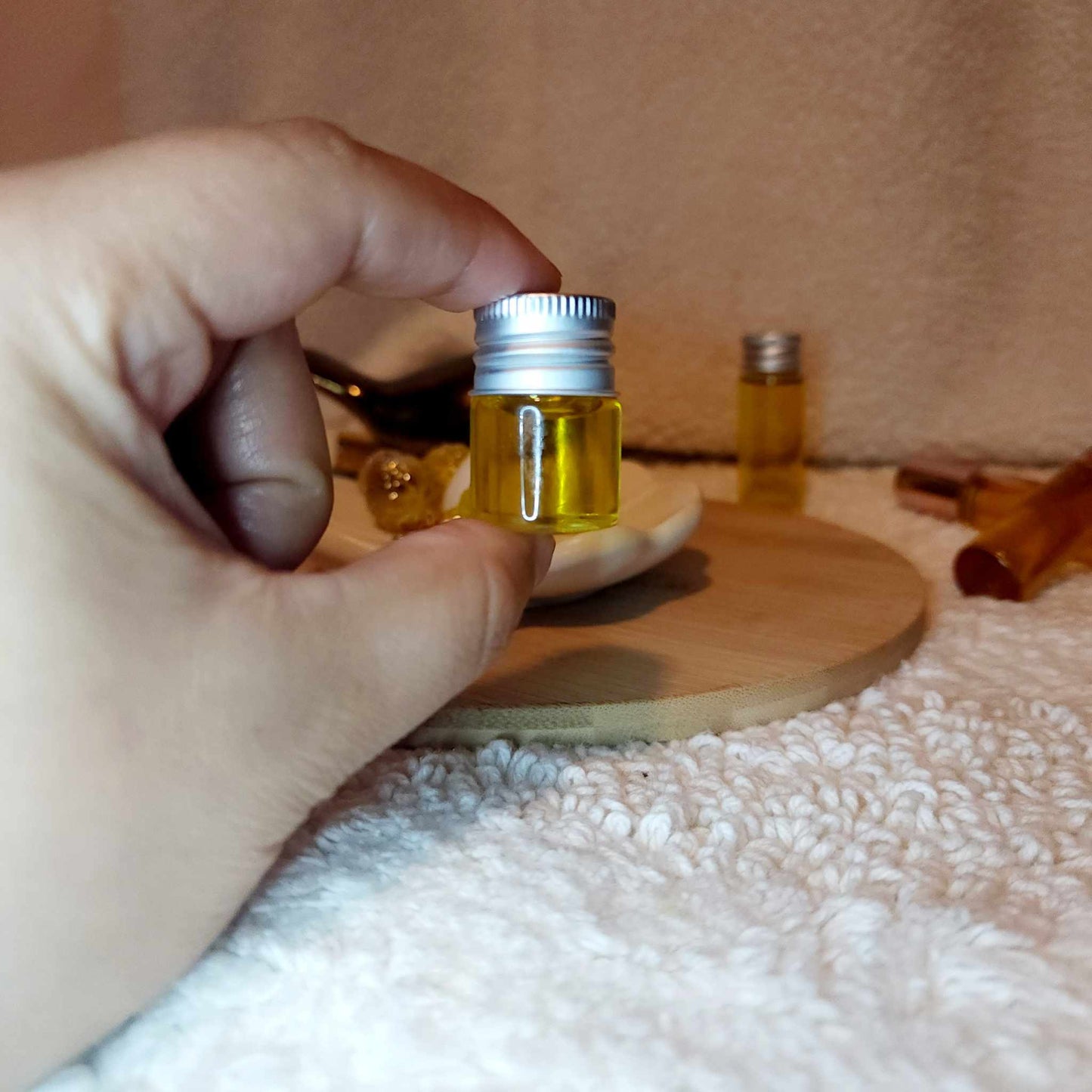 Rustic Mini Glass Containers (Bundle of 5)- Anointing Oil