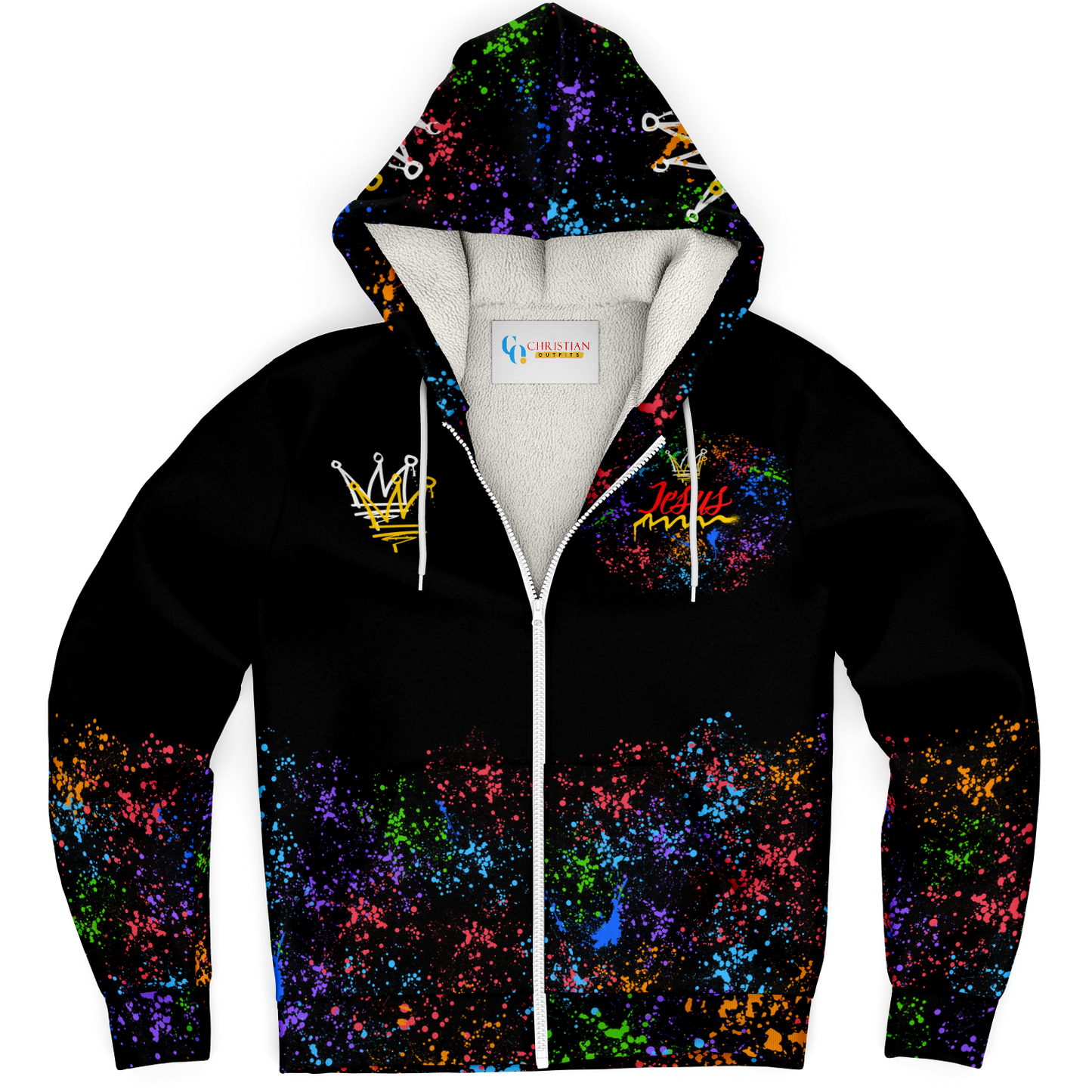 Jesus Christ Is KING - Microfleece Zip Hoodie