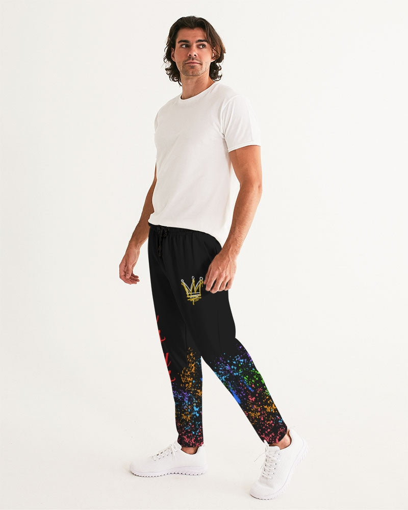 Jesus Christ is KING - White Joggers Men's All-Over Print Joggers