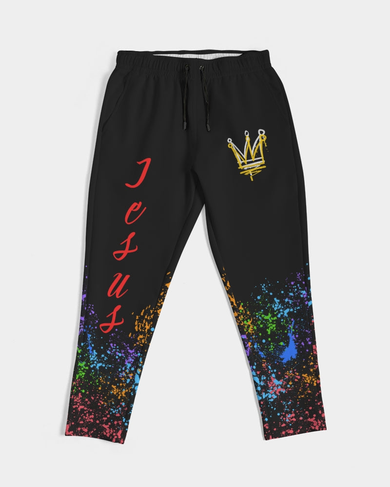 Jesus Christ is KING - White Joggers Men's All-Over Print Joggers