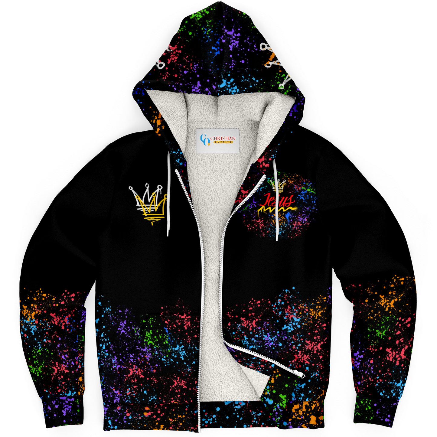 Jesus Christ Is KING - Microfleece Zip Hoodie