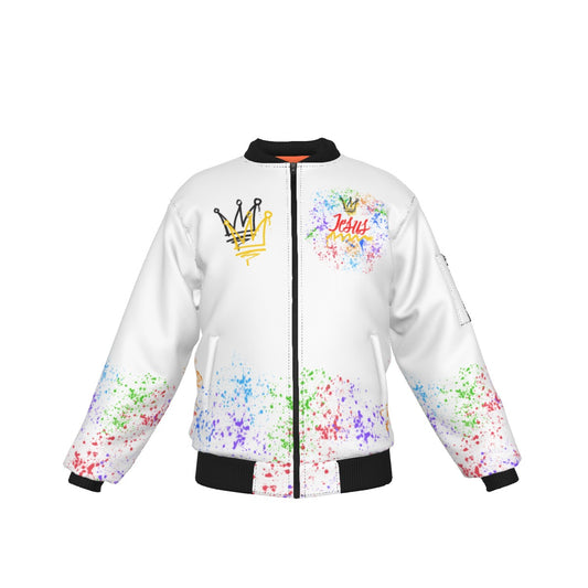 Jesus Christ is KING - (White) Bomber Jacket