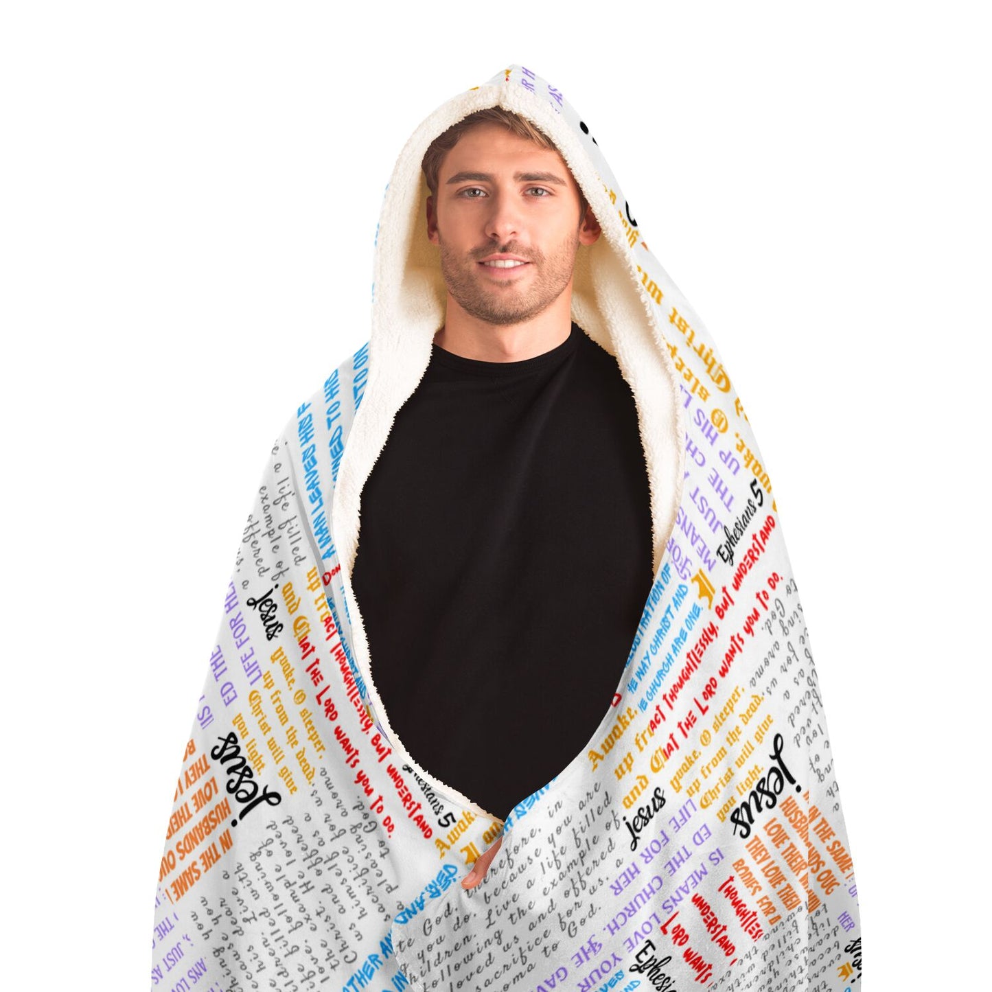 Ephesians 5 - Men's Hooded Prayer Blanket