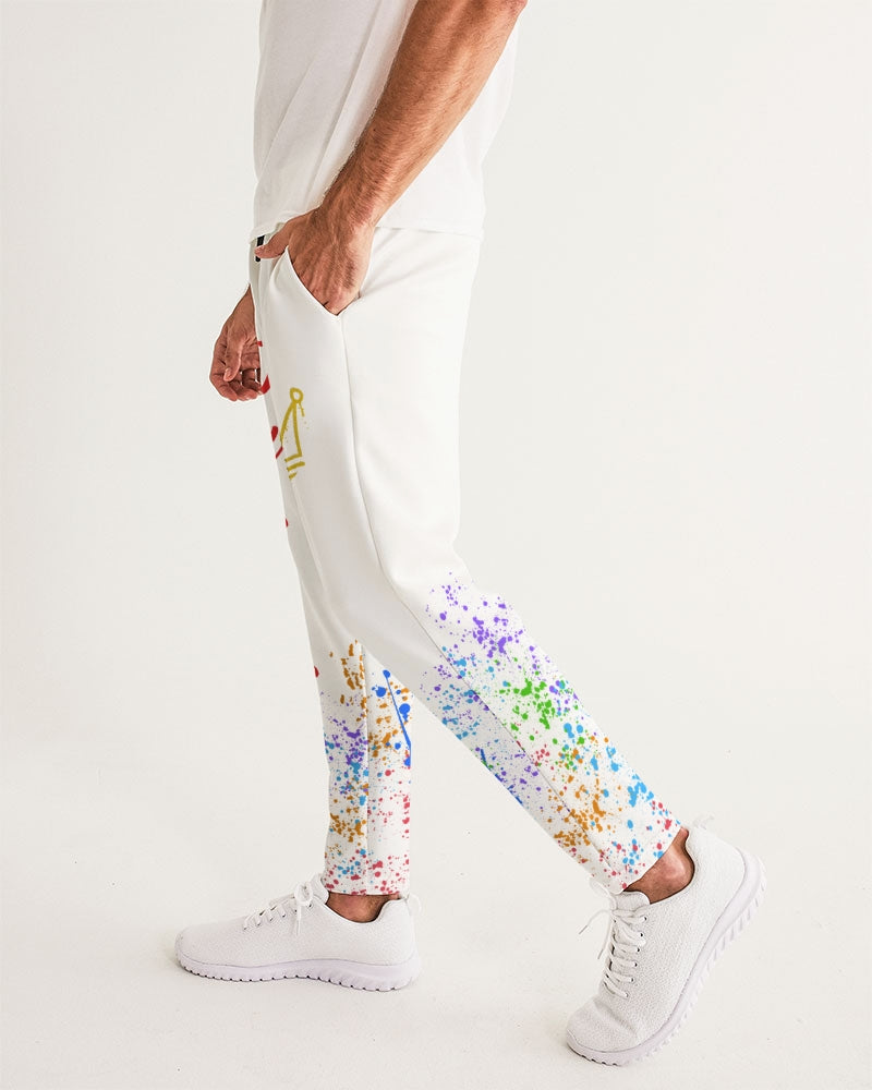 Jesus Christ is KING - White Joggers Men's All-Over Print Joggers