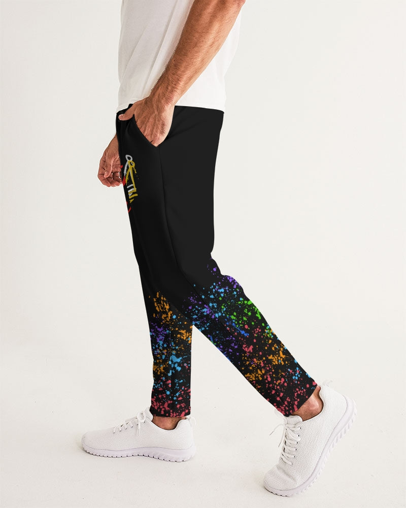 Jesus Christ is KING - White Joggers Men's All-Over Print Joggers